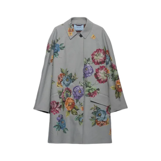 Printed Single-Breasted Coat