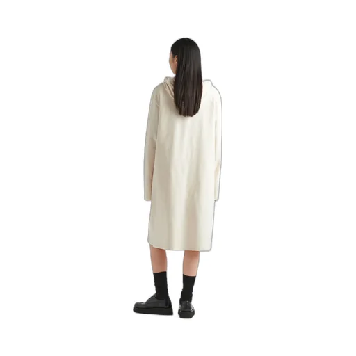 Triangle-Logo Drawstring Hoodie Dress