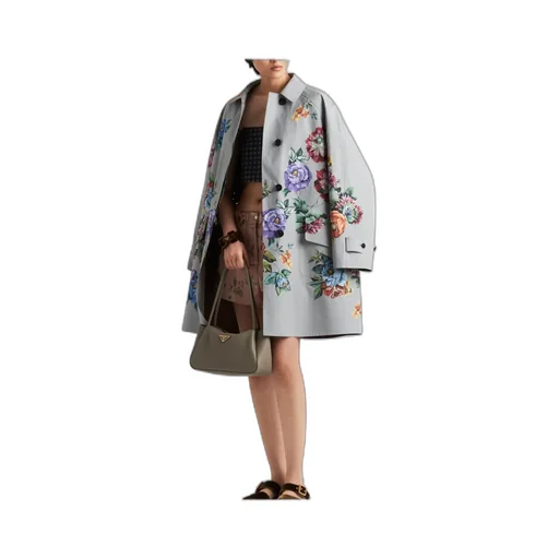 Printed Single-Breasted Coat
