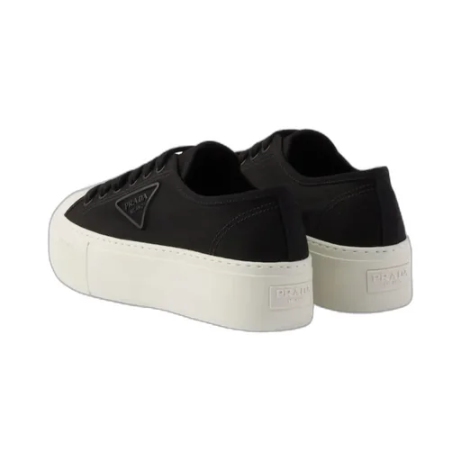 Laced Fabric Sneakers