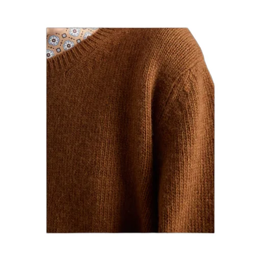 Long-Sleeved Crewneck Knitted Jumper