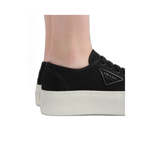 Laced Fabric Sneakers