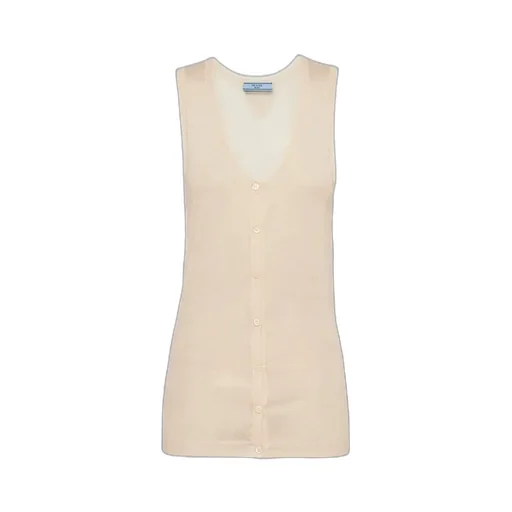 V-Neck Buttoned Tank Top