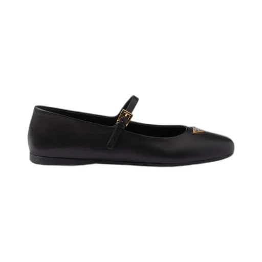 Triangle-Logo Flat Shoes
