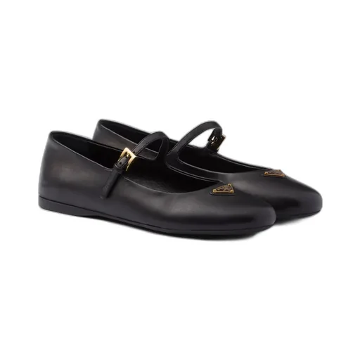 Triangle-Logo Flat Shoes