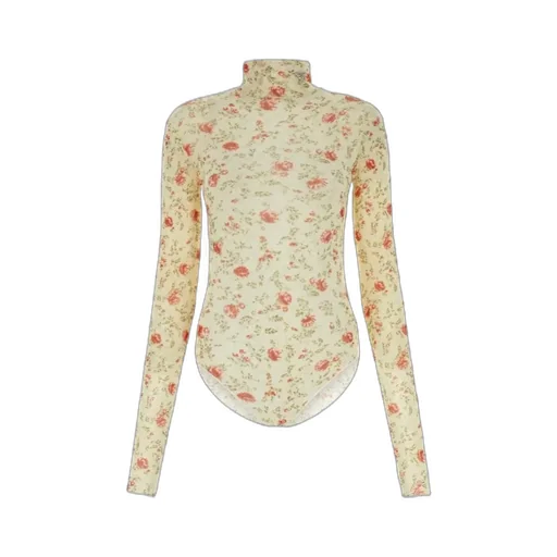 Allover Printed Jersey Bodysuit