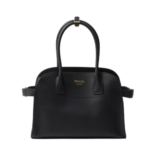 Logo-Lettering Medium Top Handle Bag