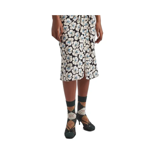 Triangle-Logo Checked Socks