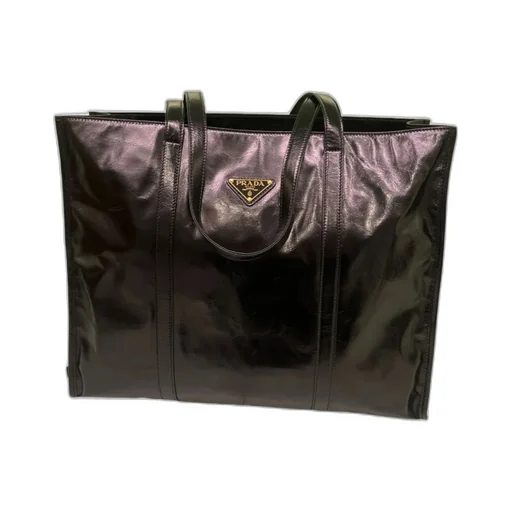 Logo Plaque Drawstring Tote Bag