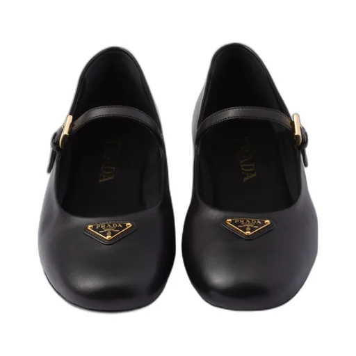Triangle-Logo Flat Shoes