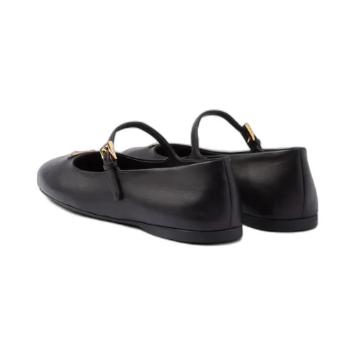 Triangle-Logo Flat Shoes