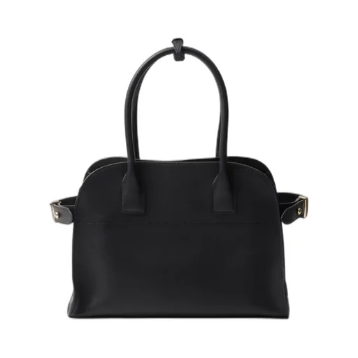 Logo-Lettering Medium Top Handle Bag
