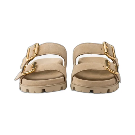Suede Strap Slides