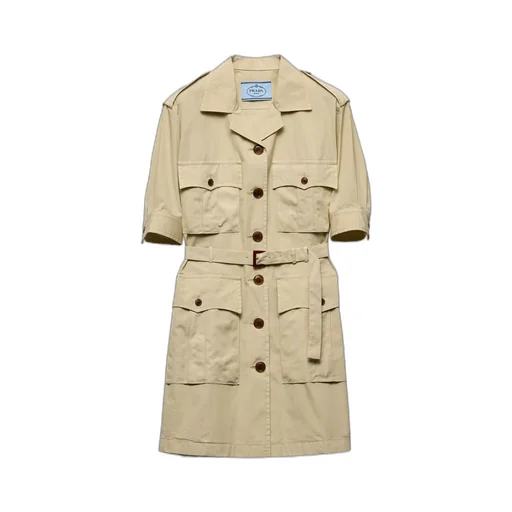 Short-Sleeved Belted Dress