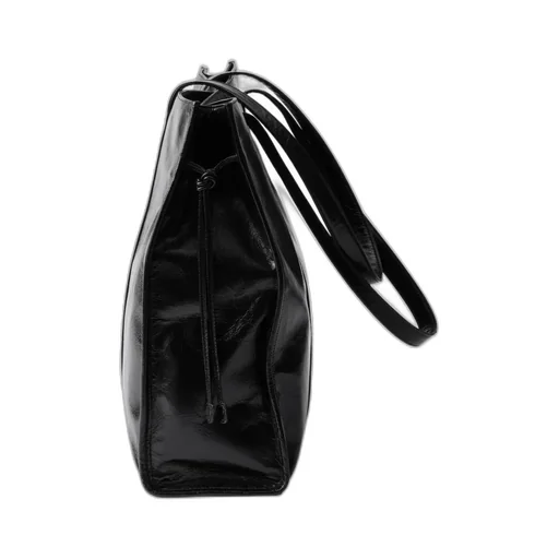 Logo Plaque Drawstring Tote Bag
