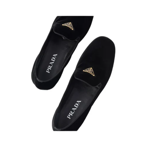 Triangle Logo Slip-On Loafers