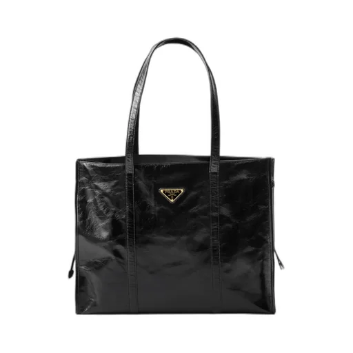 Logo Plaque Drawstring Tote Bag