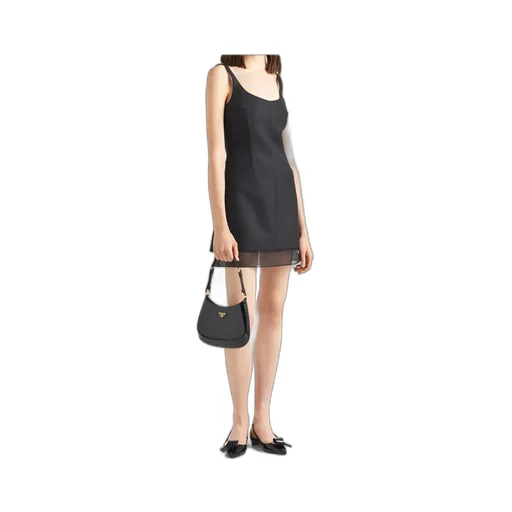 Enamel Triangle-Logo Mini Dress