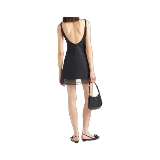 Enamel Triangle-Logo Mini Dress