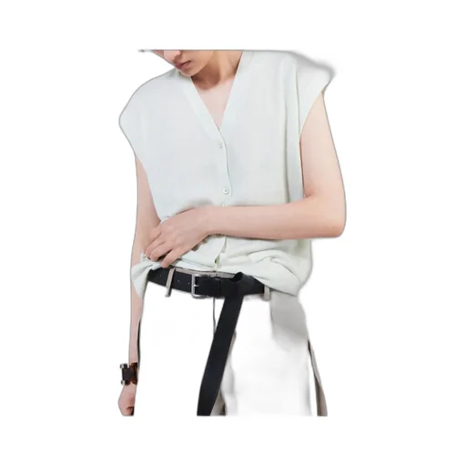V-Neck Button-Up Vest