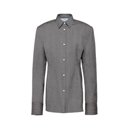Single-Breasted Pinstripe Wool Jacket