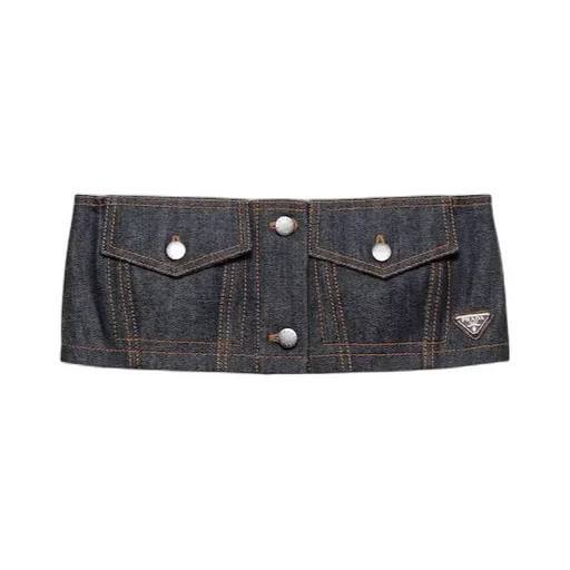 Crop Top In Selvedge Denim