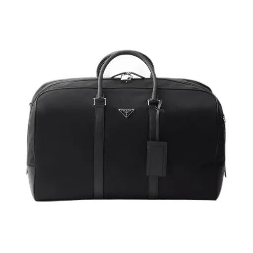 Triangle-Logo Zipped Duffle Bag