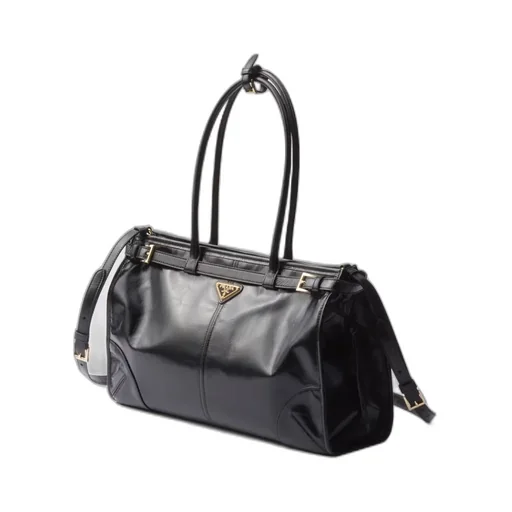 Triangle-Logo Drawstring Shoulder Bag