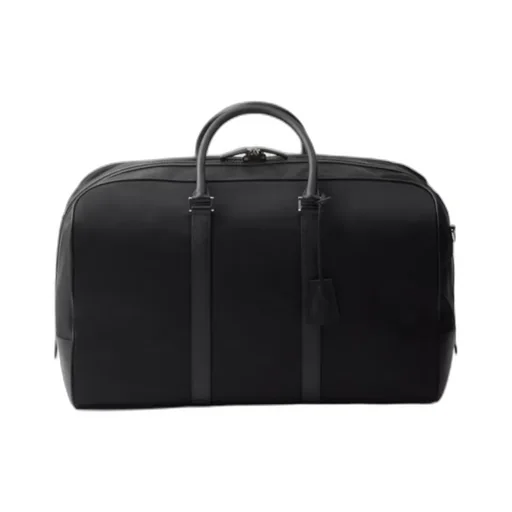 Triangle-Logo Zipped Duffle Bag