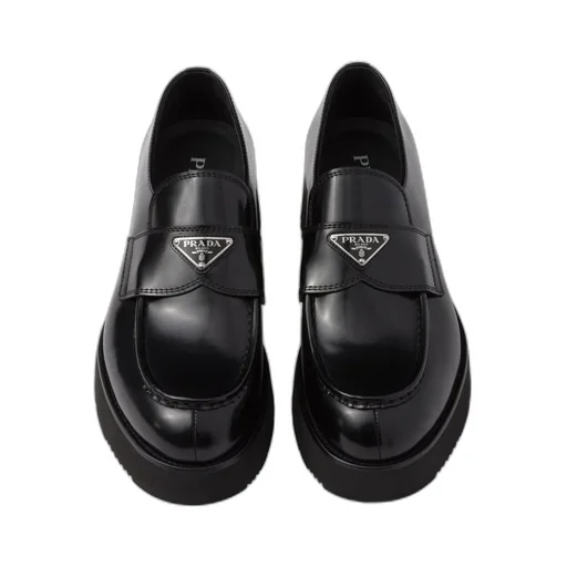 Brushed Leather Loafers
