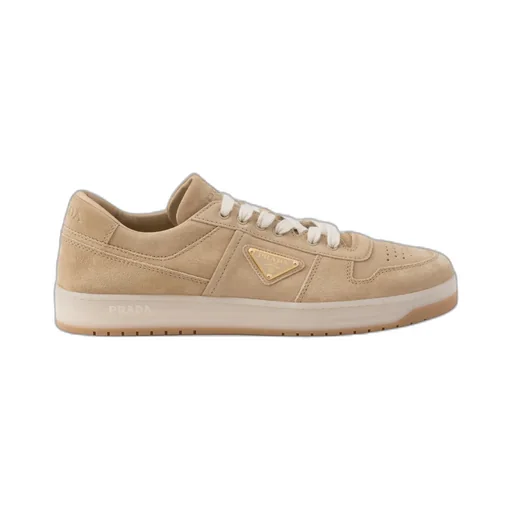 Triangle-Logo Lace-Up Sneakers