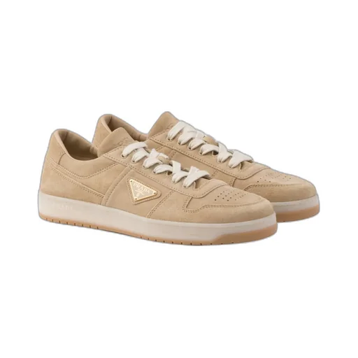 Triangle-Logo Lace-Up Sneakers