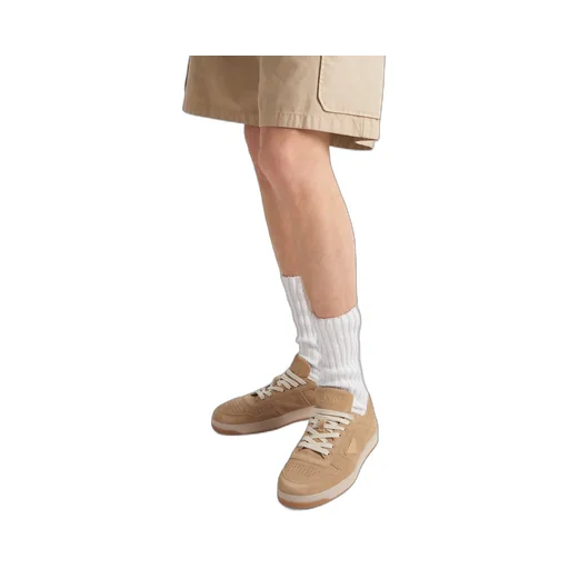 Triangle-Logo Lace-Up Sneakers