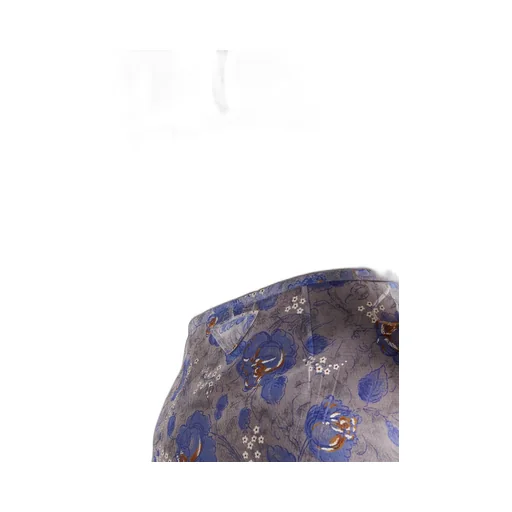 High-Waist Floral-Printed Sheer Pencil Skirt