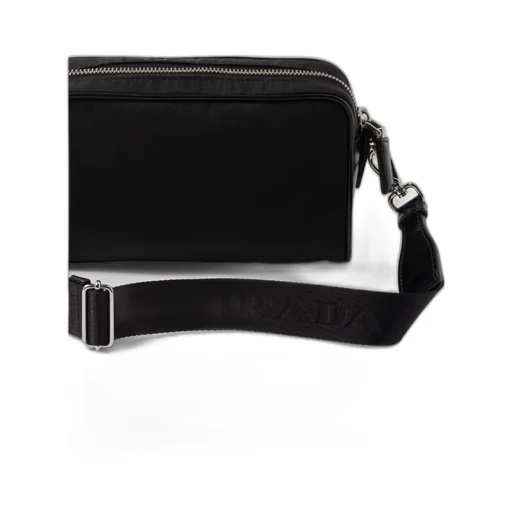 Triangle-Logo Zipped Crossbody Bag
