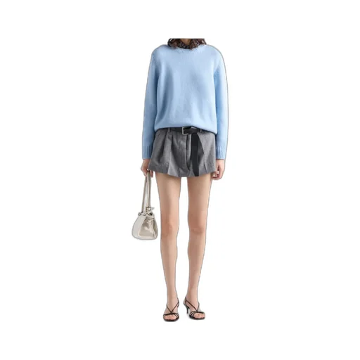 Long-Sleeved Crewneck Knitted Jumper