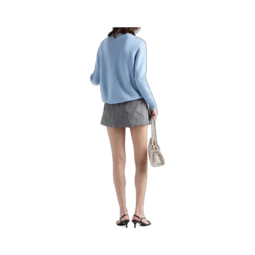 Long-Sleeved Crewneck Knitted Jumper