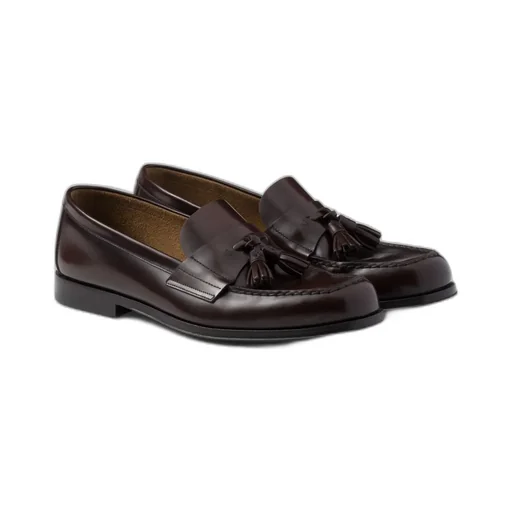 Brushed Leather Loafers