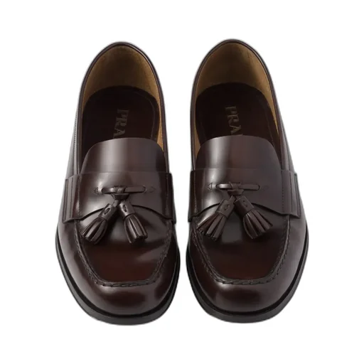 Brushed Leather Loafers