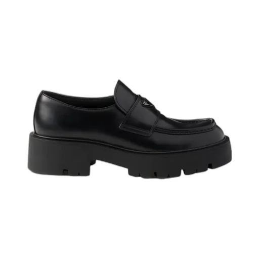 Brushed Leather Loafers