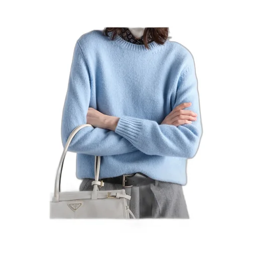 Long-Sleeved Crewneck Knitted Jumper