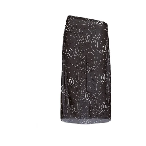 All-Over Geometric Patterned Midi Skirt