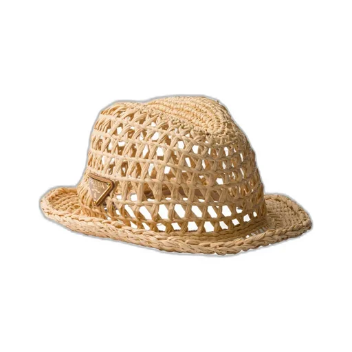 Triangle-Logo Crochet Fedora