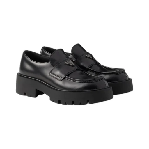 Brushed Leather Loafers