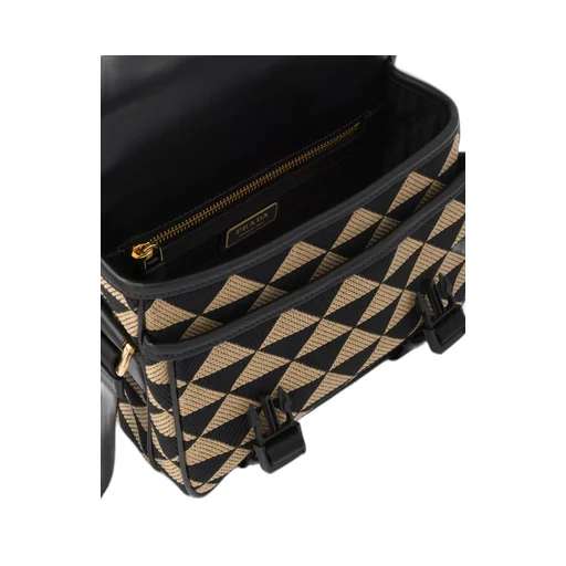 Symbole Embroidered Foldover Top Messenger Bag