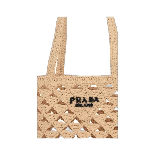 Woven Fabric Crochet Tote Bag