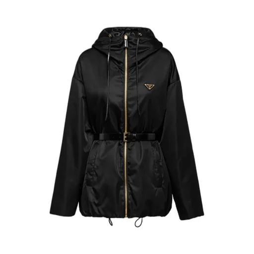 Re-Nylon Belted Hooded Jacket