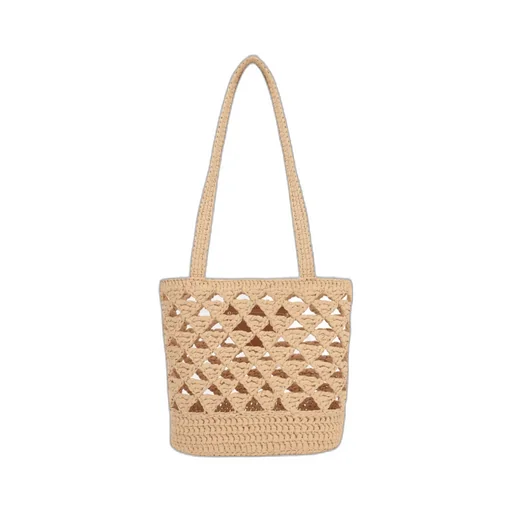 Woven Fabric Crochet Tote Bag