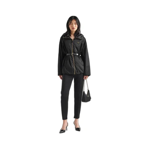 Re-Nylon Belted Hooded Jacket