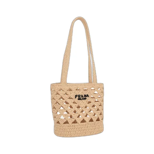 Woven Fabric Crochet Tote Bag